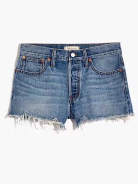 Madewell Relaxed Denim Shorts Raw Hem 29 Spring Summer